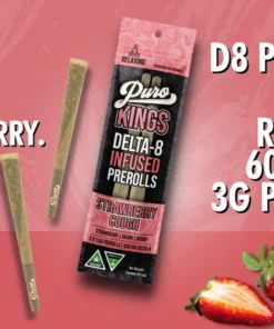 Cannabinoids: 600mg Delta 8 THC | THCP | CBD | CBG Capacity: 3000mg Pre-rolls per pack: 2 Weight per pre-roll: 1500mg Strains: Premium indoor cannabis strains THC Levels: < 0.3% Delta-9 THC Certification: 3rd Party Lab Tested